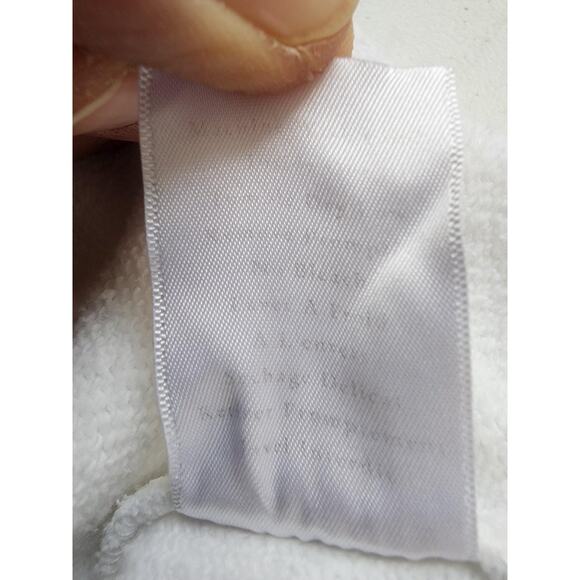 Frank & Eileen Sweatshirt Womens Large White Crewneck Pullover Raw Hem Cotton - Picture 6 of 11